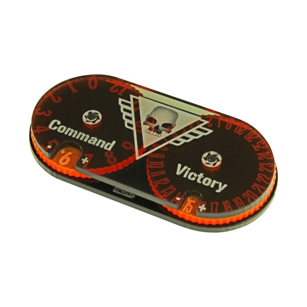 Command & Victory Point Tracker, WH: KT, Fluor. Orange & Translucent Grey - SPECIAL ORDER!