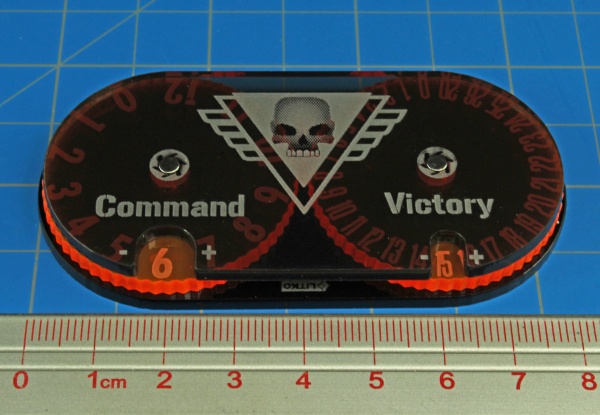 Command & Victory Point Tracker, WH: KT, Fluor. Orange & Translucent Grey - SPECIAL ORDER!