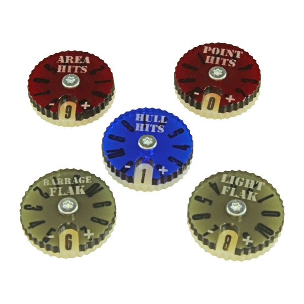 Air Strike Dial Set, BRS, Multi-Color (5) - SPECIAL ORDER!