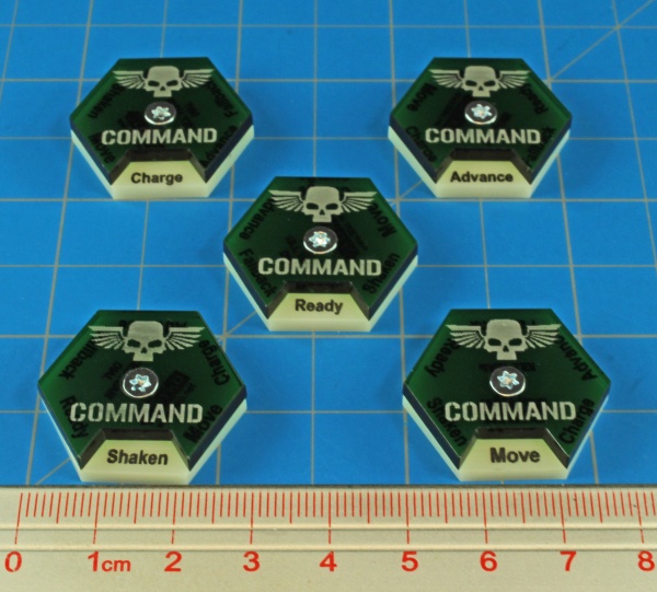 Command Dials, WH:KT, Ivory & Translucent Green (5) - SPECIAL ORDER!