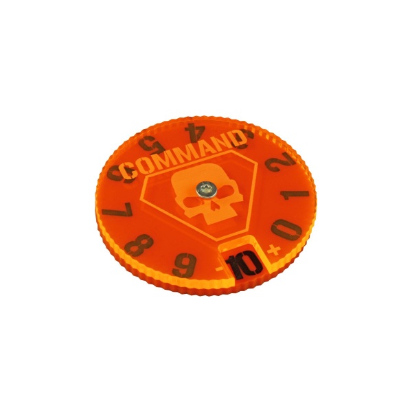 Command Points Dial, WH: KT 2nd Ed, Orange & Fluorescent Orange - SPECIAL ORDER!