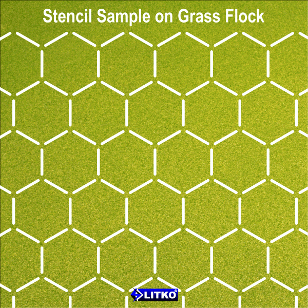 1.75'' Hex Grid Stencil, Edge Pattern - SPECIAL ORDER!