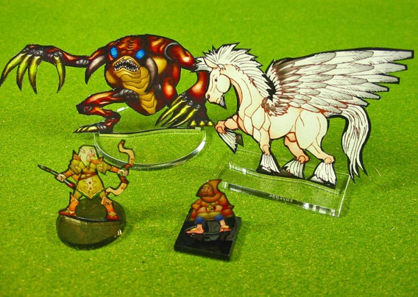 Miniature Bases, Square, 20mm (Paper Mini Slot), 3mm Clear (25) - SPECIAL ORDER!