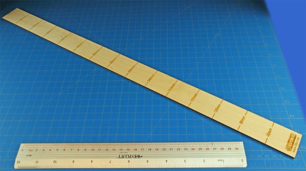 40mm Marked Ruler, 3mm Plywood - SPECIAL ORDER!