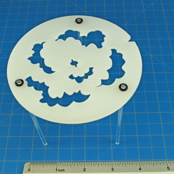 100mm/4'' Elevated Smoke Cloud Template, Translucent White - SPECIAL ORDER