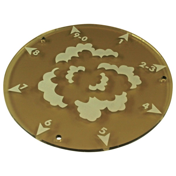 120mm Directional Smoke Template, Transparent Bronze - SPECIAL ORDER!