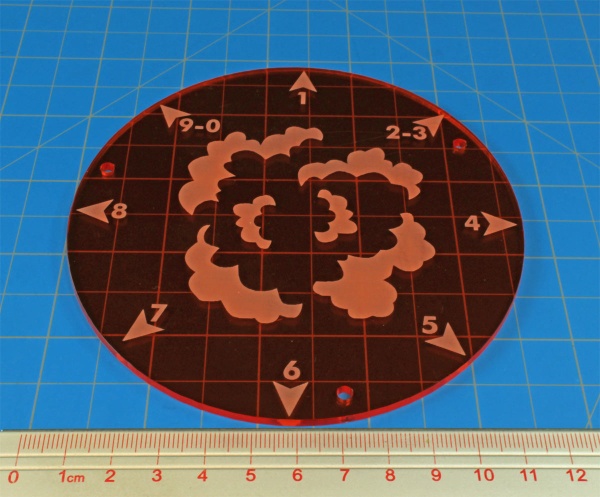 120mm Directional Explosion Template, Fluorescent Amber - SPECIAL ORDER!