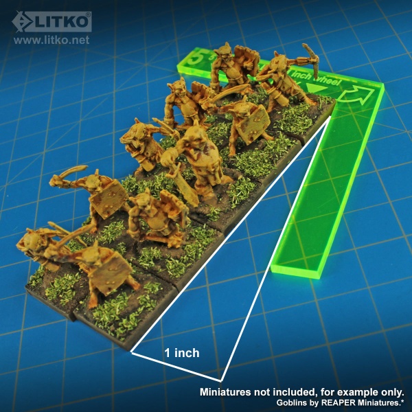 Fantasy Battle Wheels for 20mm Bases, Fluorescent Green (6) - SPECIAL ORDER!