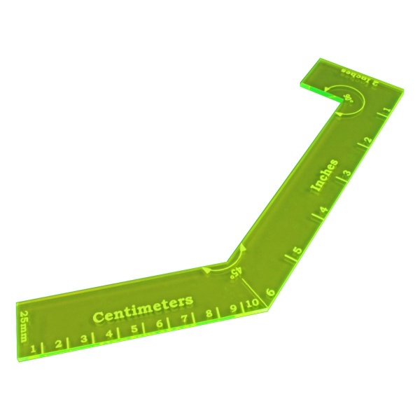 Angled Ruler, Fluorescent Green - SPECIAL ORDER!