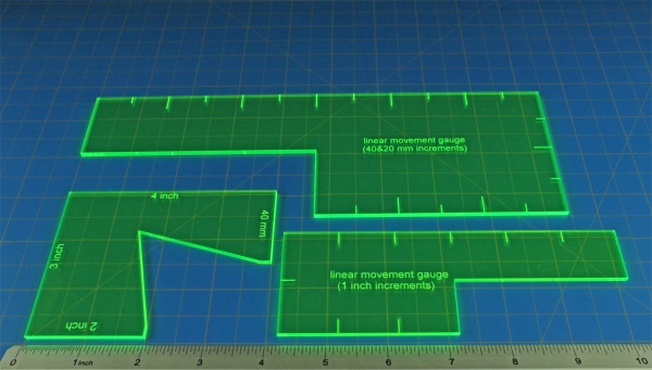 Basic Measuring Gauge Set, DBA, Fluorescent Green (3) - SPECIAL ORDER!