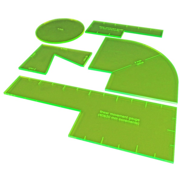 Deluxe Measuring Gauge Set, DBA, Fluorescent Green (3) - SPECIAL ORDER!