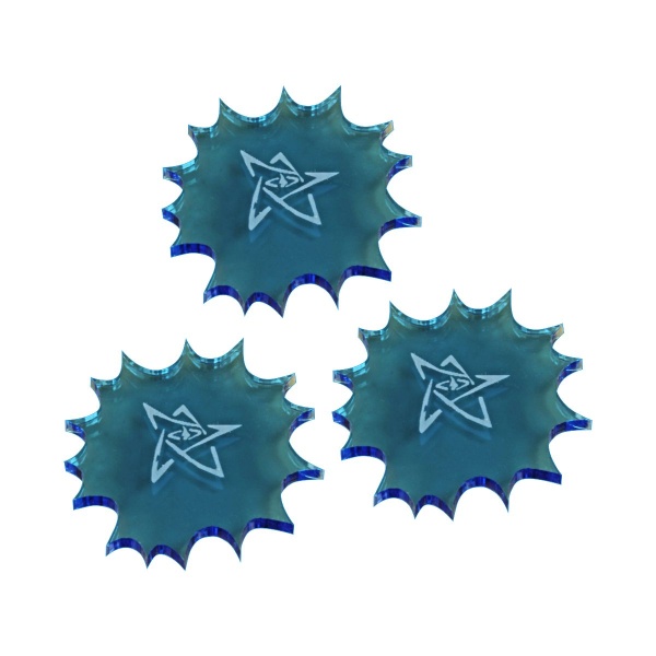 Cthulhu Stunned Templates, Fluorescent Blue (3)