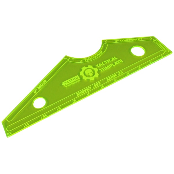 Gothic Battle 12'' Tactical Template Mk6, Fluorescent Green