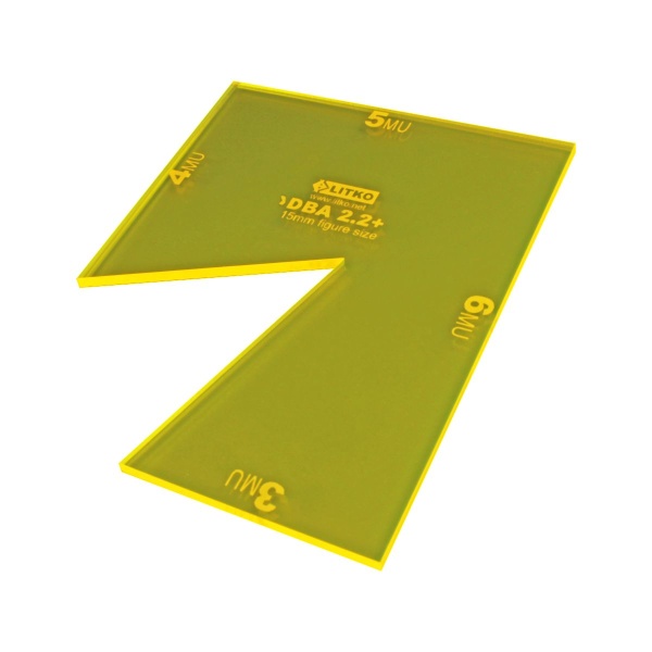 20mm MU Notch Gauge, DA 2.2+, Fluorescent Yellow - SPECIAL ORDER!