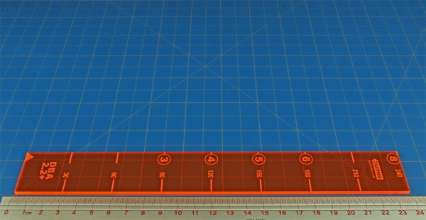 30mm MU Ruler, DBA 2.2+, Fluorescent Orange - SPECIAL ORDER!