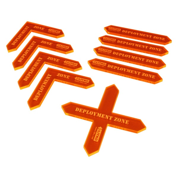 Deployment Zone Template Set, Fluorescent Orange (9) - SPECIAL ORDER!