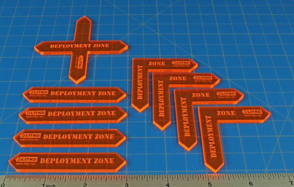 Deployment Zone Template Set, Fluorescent Orange (9) - SPECIAL ORDER!