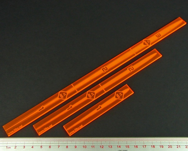 Space Fighter Multi-Range Fire Gauge Set, Fluorescent Orange (3) - SPECIAL ORDER!