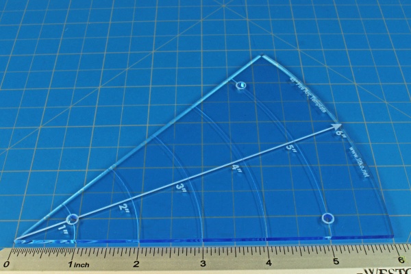 45 Fire Arc Template, Transparent Light Blue - SPECIAL ORDER!