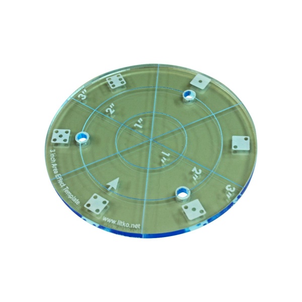 3'' Diameter Area Template, Transparent Light Blue - SPECIAL ORDER!