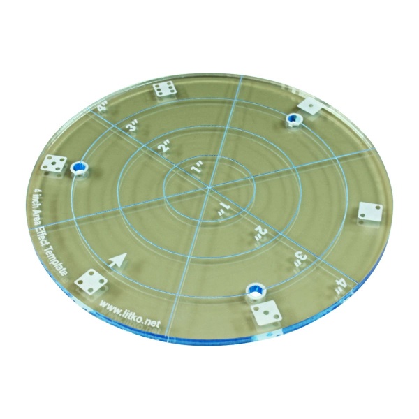 4'' Diameter Area Template, Transparent Light Blue - SPECIAL ORDER!