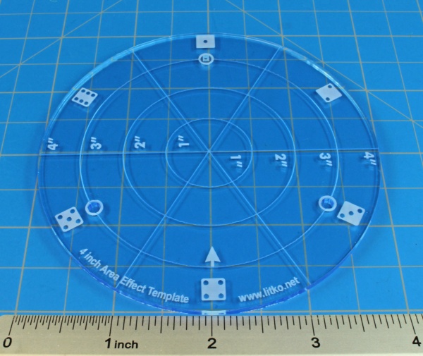 4'' Diameter Area Template, Transparent Light Blue - SPECIAL ORDER!