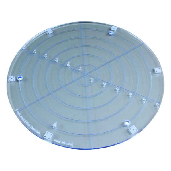 6'' Diameter Area Template, Transparent Light Blue - SPECIAL ORDER!