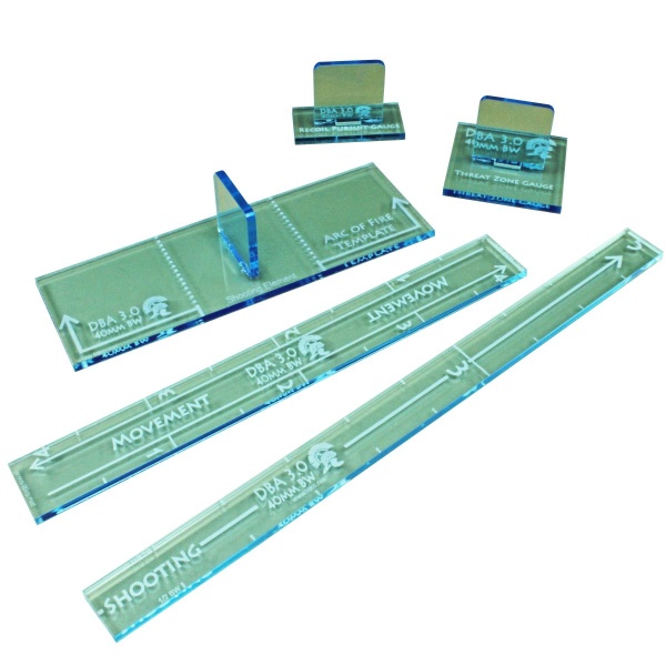 Small Scale Gauge Set, DBA 3.0, Transparent Light Blue (5) - SPECIAL ORDER!