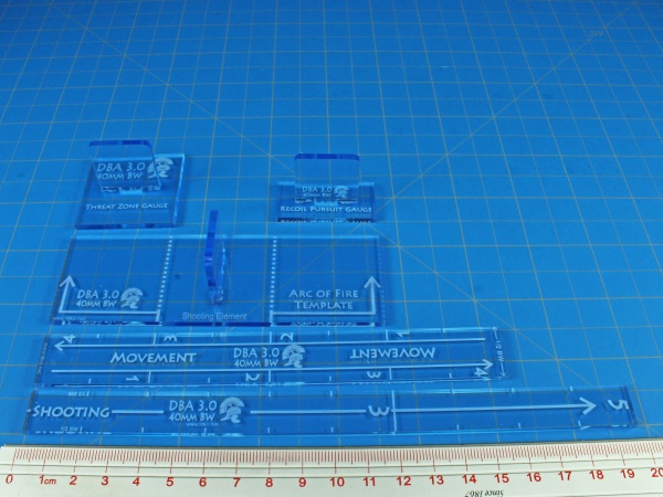 Small Scale Gauge Set, DBA 3.0, Transparent Light Blue (5) - SPECIAL ORDER!