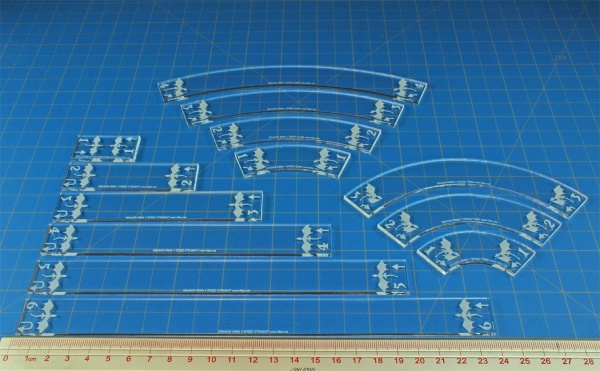 Dragon Wing Maneuver Gauge Set, Clear (13) - SPECIAL ORDER!