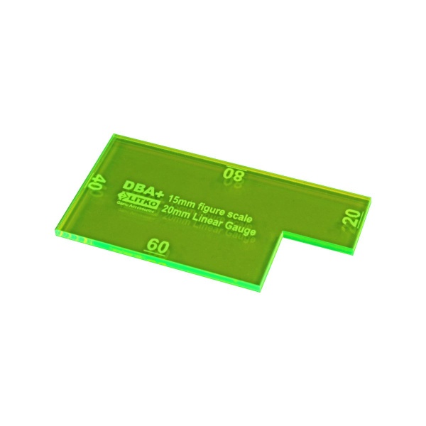 20mm Linear Gauge, DBA+, Fluorescent Green - SPECIAL ORDER!