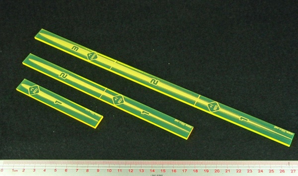 Space Fighter Multi-Range Fire Gauge Set, Fluorescent Yellow (3) - SPECIAL ORDER!