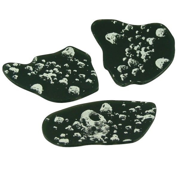 Asteroid Field Template Set, SW: Armada, Translucent Grey (3) - SPECIAL ORDER!