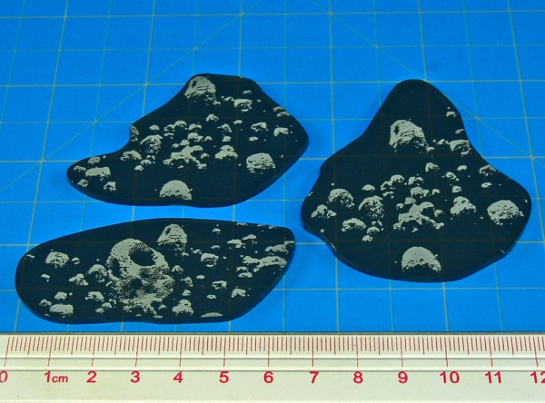 Asteroid Field Template Set, SW: Armada, Translucent Grey (3) - SPECIAL ORDER!