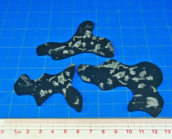 Space Fighter Debris Template Set, Translucent Grey (3) - SPECIAL ORDER!