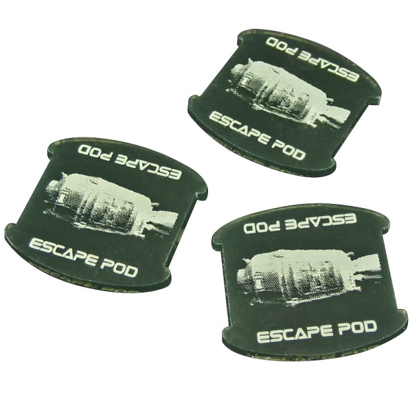 Space Fighter Escape Pod Templates, Translucent Grey (3) - SPECIAL ORDER!