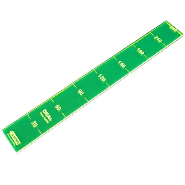 30mm Ruler, DBA+, Fluorescent Green - SPECIAL ORDER!