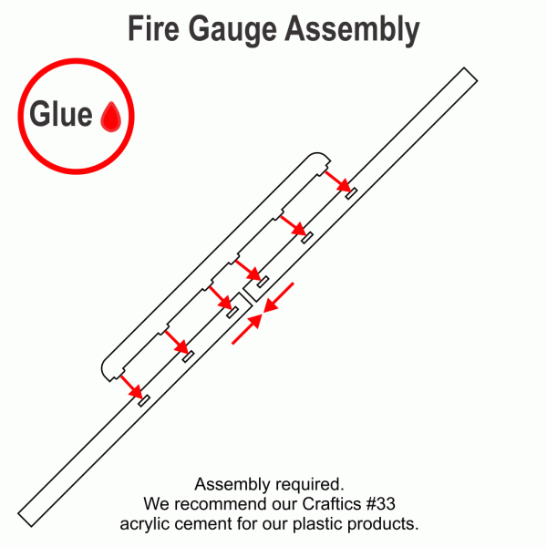 Space Fighter Range 5 Fire Gauge, Fluorescent Yellow - SPECIAL ORDER!