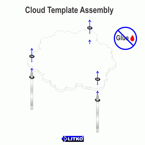 Elevated 4'' Cloud, Translucent White - SPECIAL ORDER!