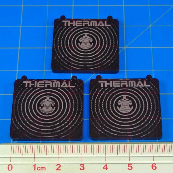 Space Fighter Thermal Detonator Templates, Translucent Red (3) - SPECIAL ORDER!