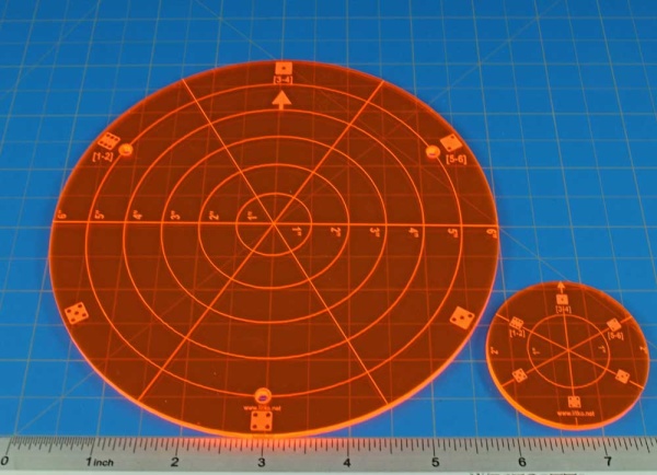 Area of Effect Template Set, Fluorescent Orange (2) - SPECIAL ORDER!