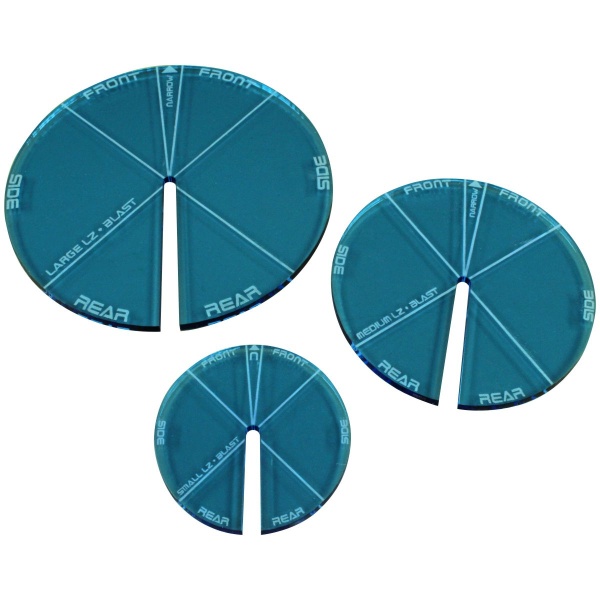 Dropzone Universal Template Set, Fluorescent Blue (3) - SPECIAL ORDER!