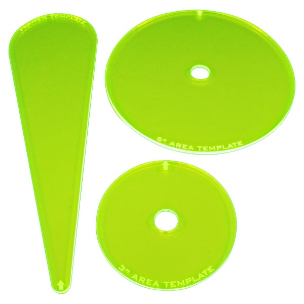 Armageddon Template Set, Fluorescent Green (3) - SPECIAL ORDER!