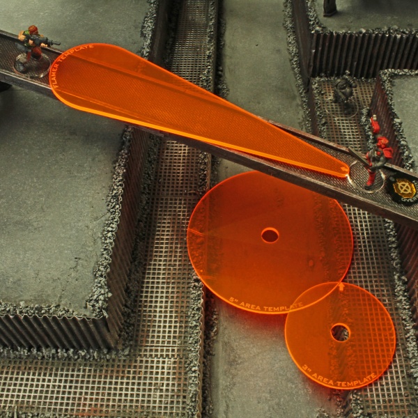 Armageddon Template Set, Fluorescent Orange (3) - SPECIAL ORDER!