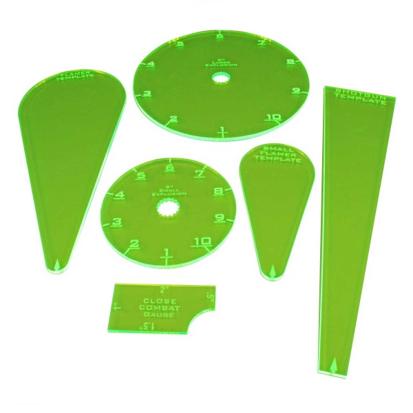 WZ Resurrection Template Set, Fluorescent Green (6) - SPECIAL ORDER!