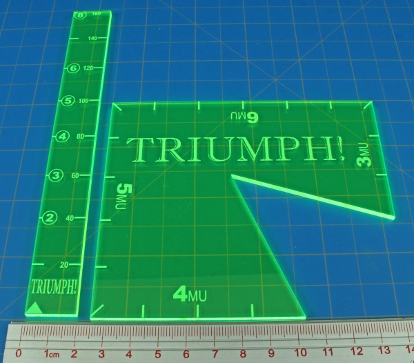 Ruler and Notch Gauge Set, TRIUMPH!, Fluorescent Green (2) - SPECIAL ORDER!