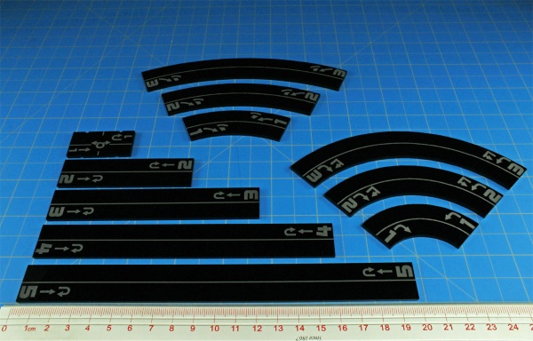 Space Fighter 2nd Ed Premium Double Sided Maneuver Gauge Set, Black (11) - SPECIAL ORDER!