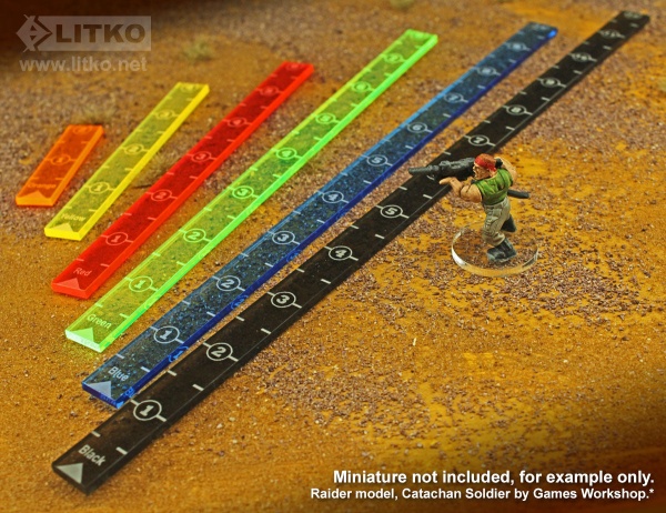 Range Ruler Set,, Wasteland Warfare, Multi-color (6) - SPECIAL ORDER!