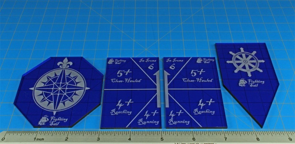 Upgrade Gauge Set, Fighting Sail, Translucent Blue (4) - SPECIAL ORDER!