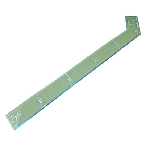 60mm Ruler with Fire Arc, Dux Bellorum, Transparent Light Blue - SPECIAL ORDER!